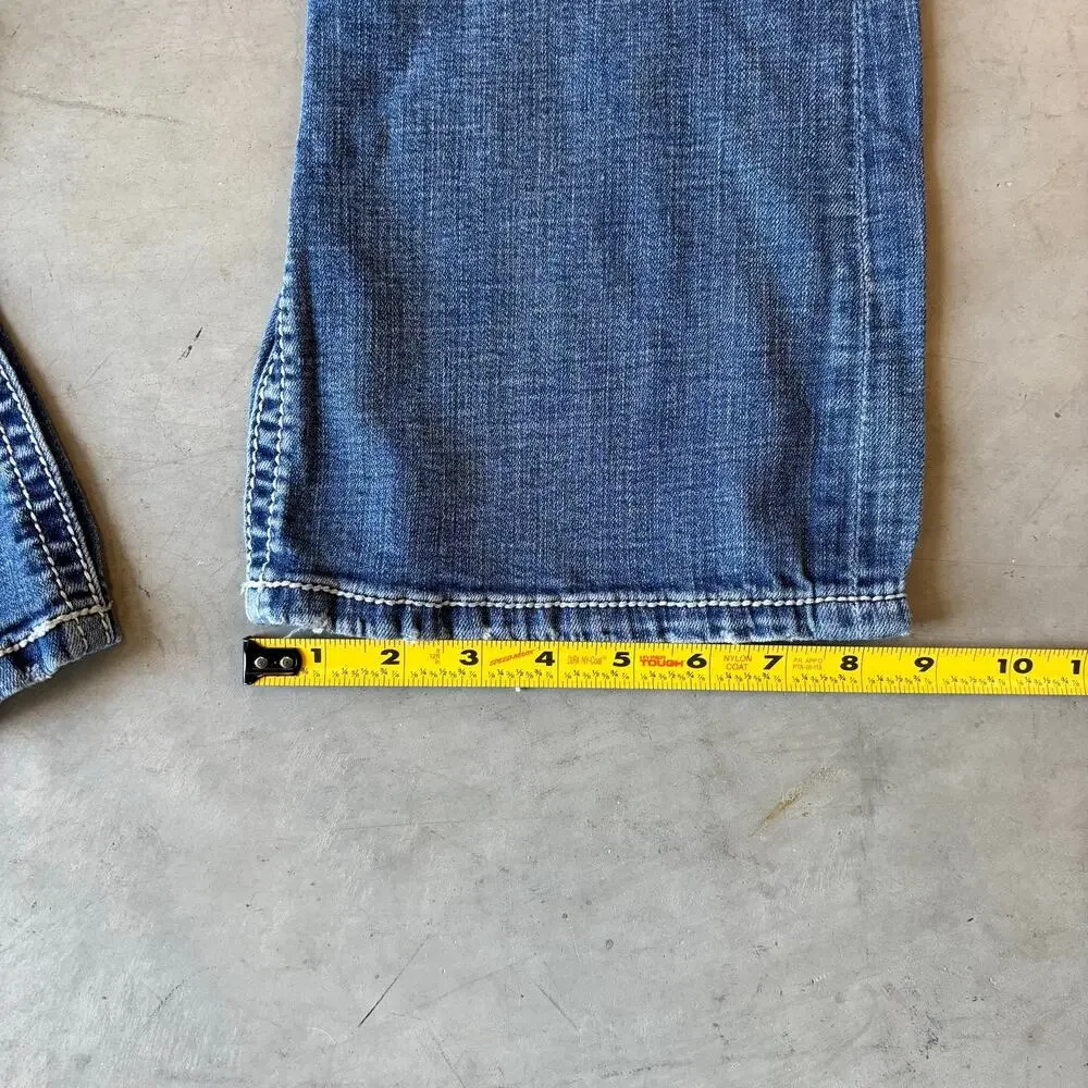 y2k vintage faded washed bootcut flared jeans